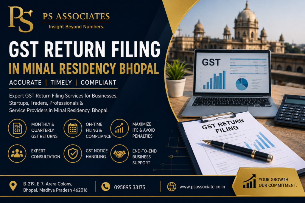 GST Return Filing in Minal Residency Bhopal